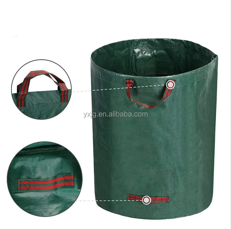 Durable Outdoor Leaf Trash Bags 272l Reusable  Waterproof Recycle Garden Waste Leaf Bag