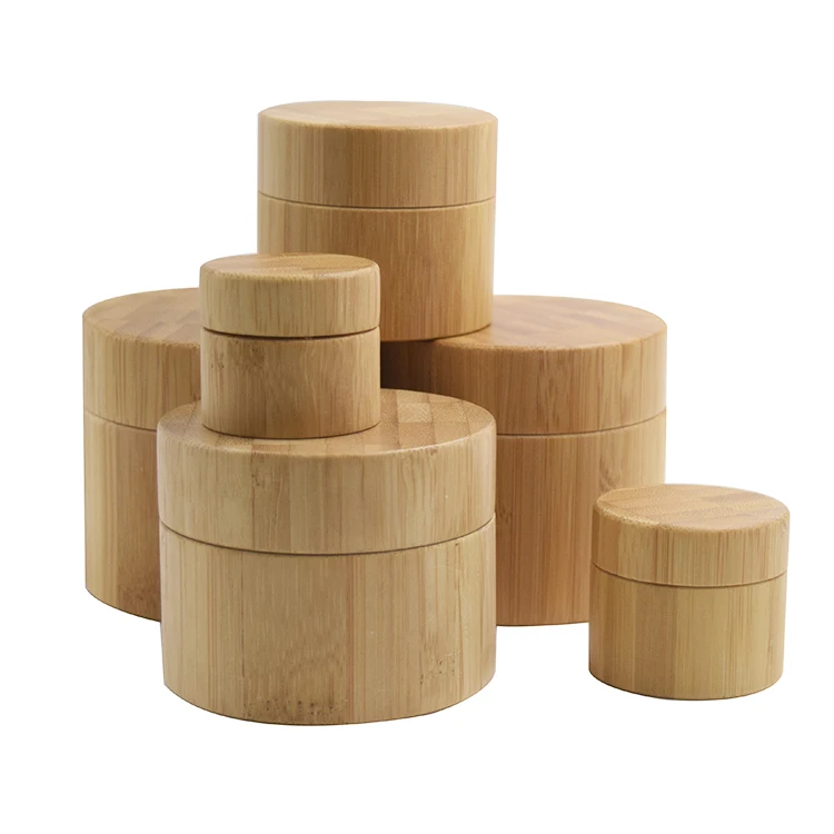 15g 30g 50g 100g High quality cosmetic packaging skin care cream  full bamboo inner PP jar