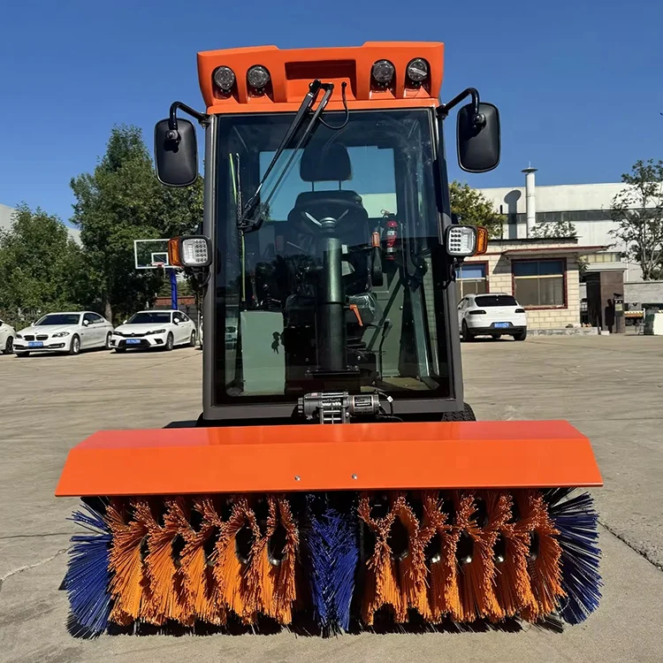 Multifunctional Gasoline Diesel Power Snow Plow Snow Sweeper Road Snow Cleaning Machine for Sale