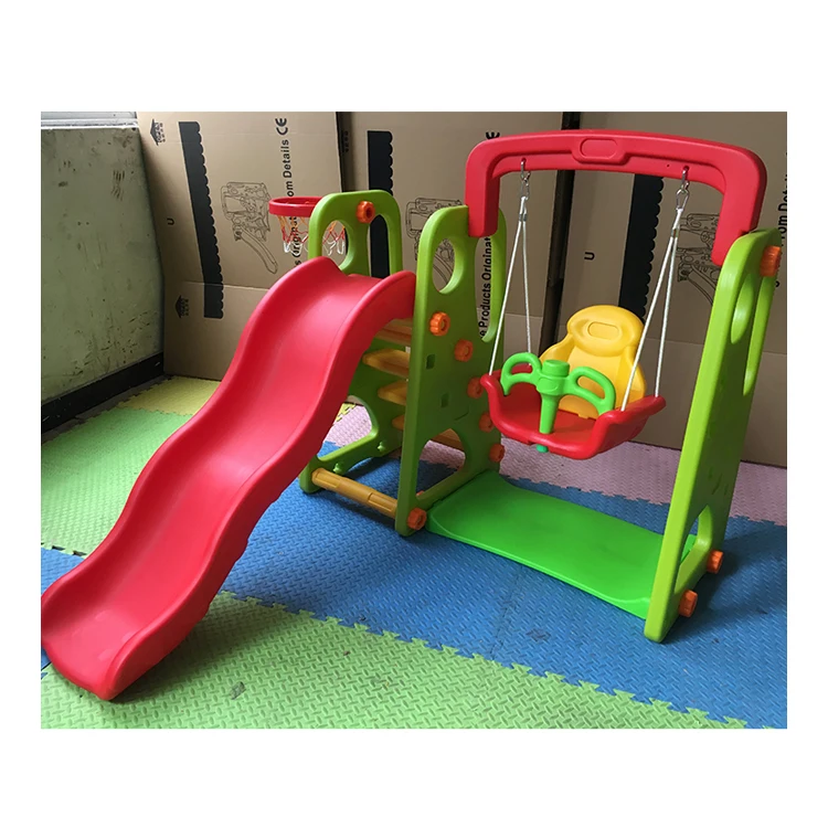 Factory Kindergarten Children Toy Plastic Slide Kid Slide Indoor Playground Equipment Slide And Swing For Sale