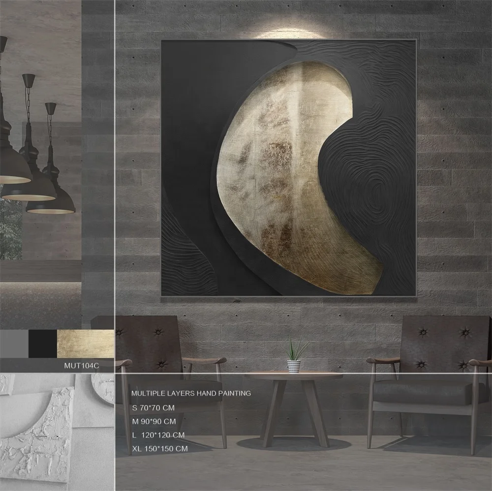 Custom 3d wood carving art abstract wall painting handmade relief sandstone painting for home decor