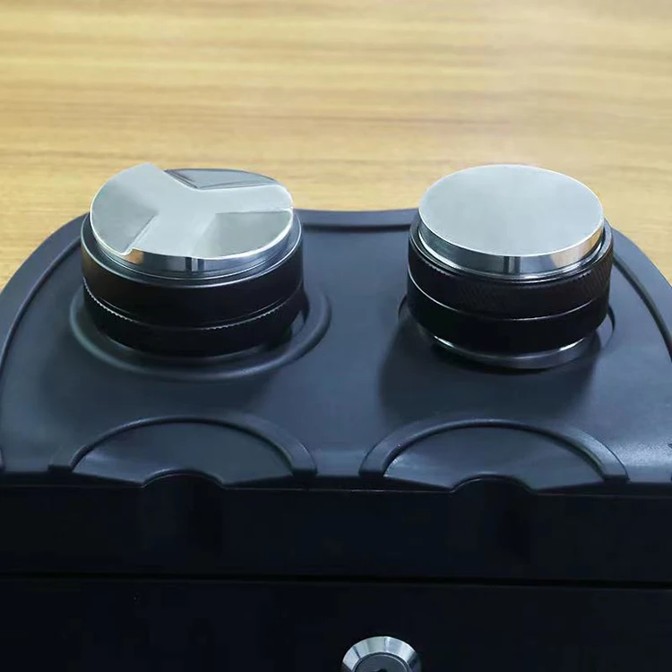 51 мм 54 58 пользовательский 304 Нержавеющая сталь Регулируемая 3-листная база выравниватель кофе эспрессо двойная головка распределитель