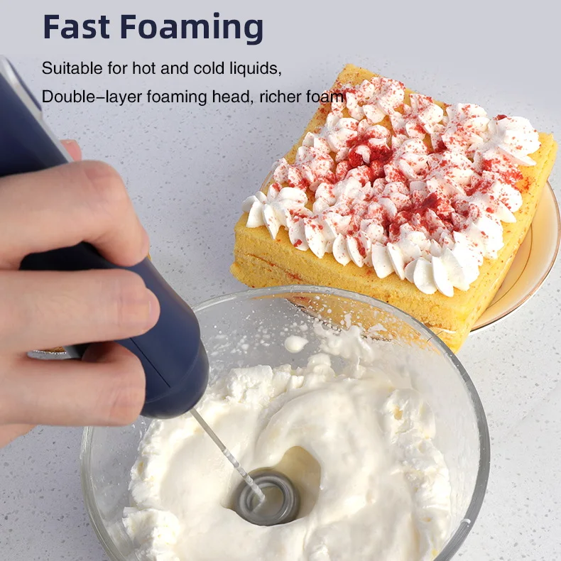 Mini Foamer Portable Hand Held USB Rechargeable Milk Frother Egg Beater Foam Coffee Maker For Lattes Cappuccino Frappe Matcha