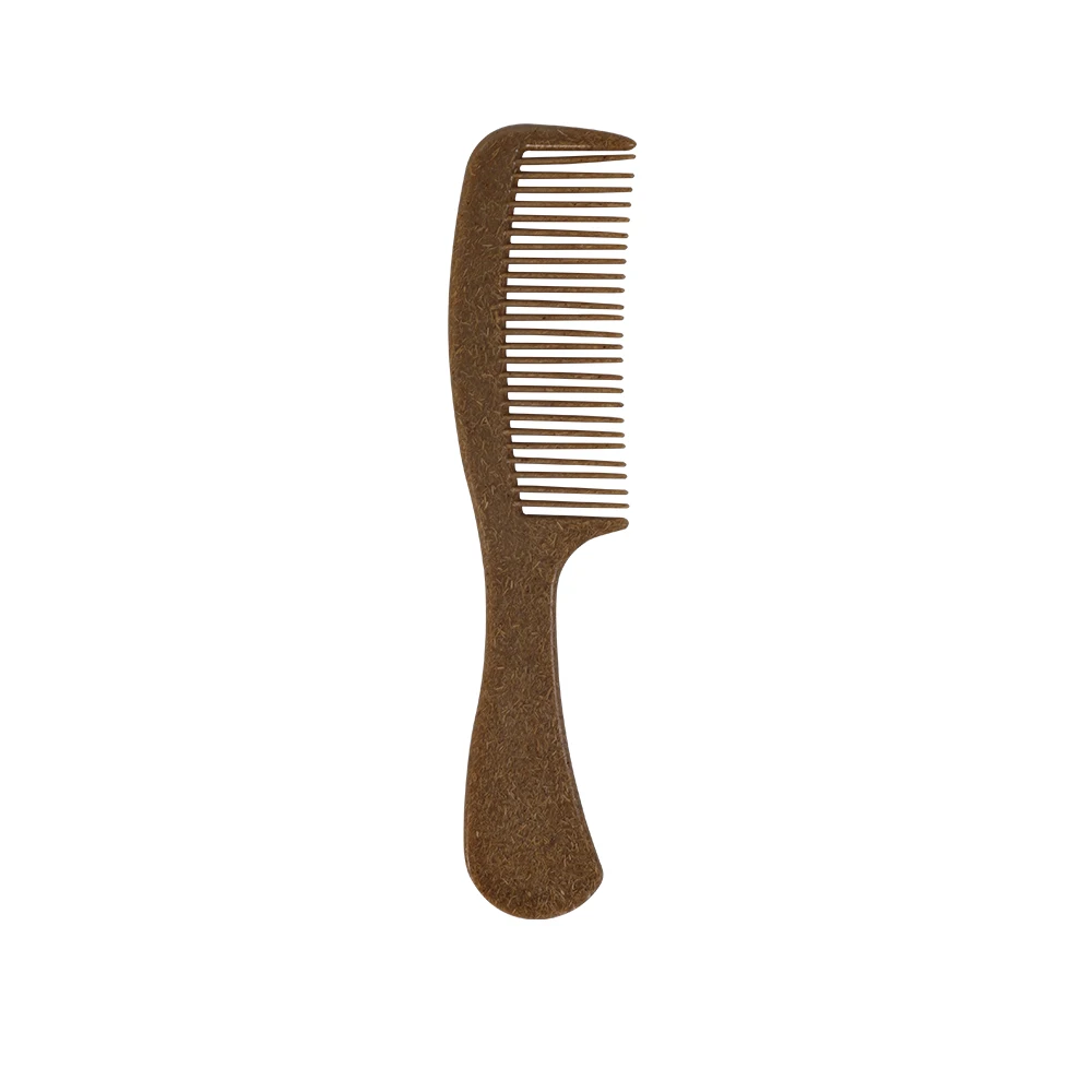 Custom Coconut Plant Fiber Biodegradable Big Wide Tooth Comb