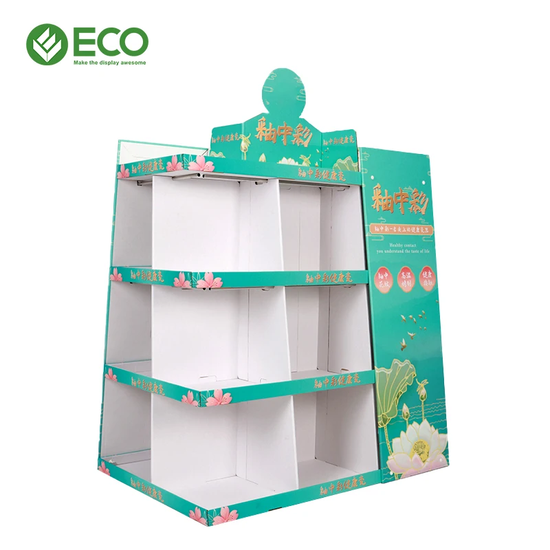 High Quality Advertising Paper Display Stand Cardboard Pallet Display Racks for Product Promotion