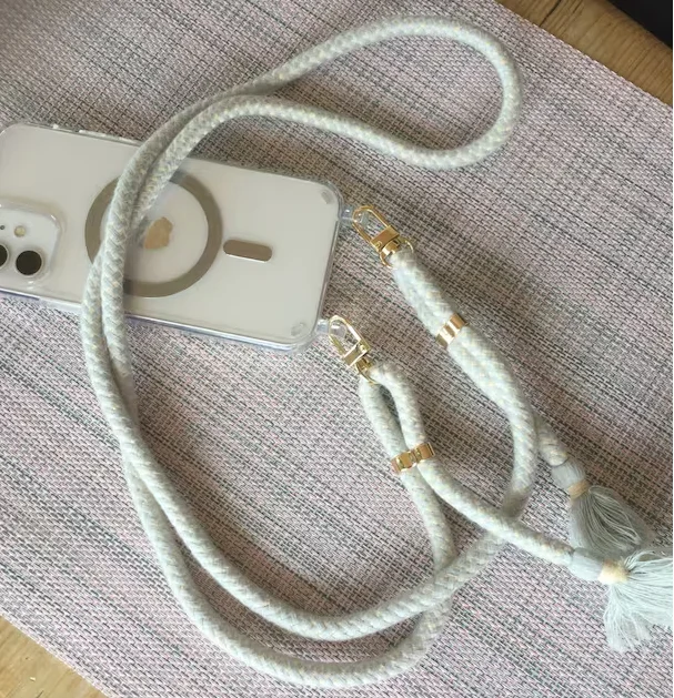 Multi-Color Carabiner Key Rings with Durable Rope Lanyards Fashionable Rope Lanyards Attached to Heavy Duty Carabiner Keychains