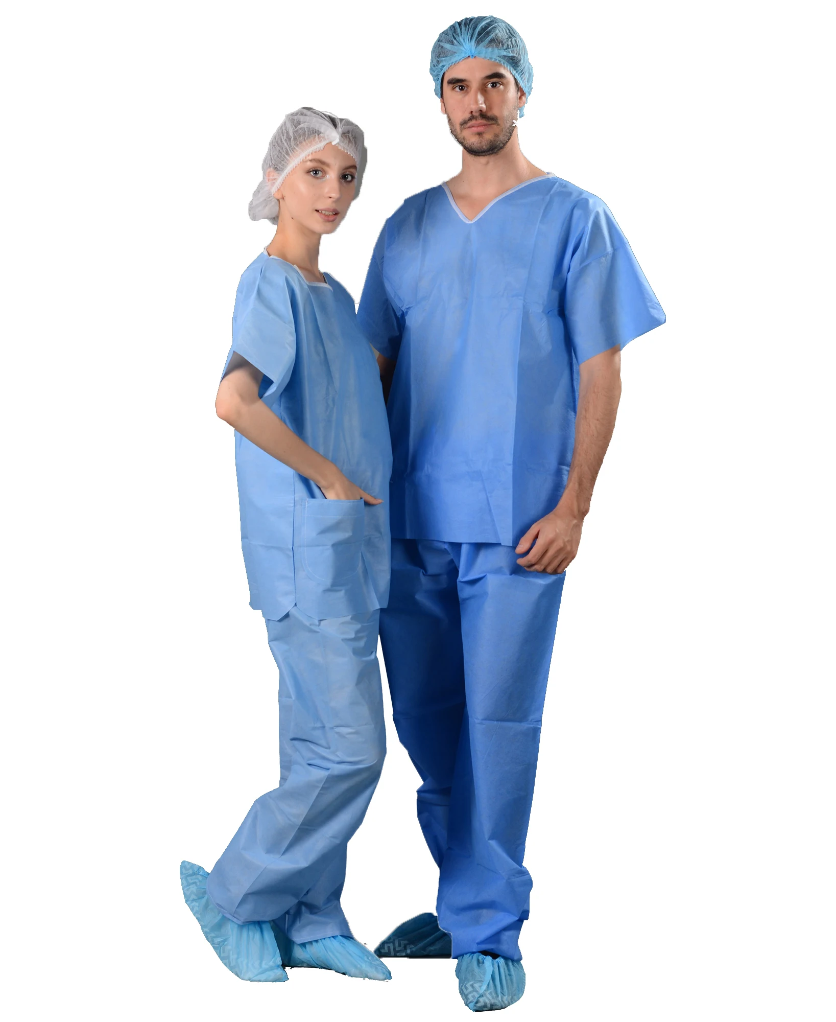 Disposable Hospital Uniform Surgical Scrub Suit for Doctors and Nurses Medical Protective Clothes