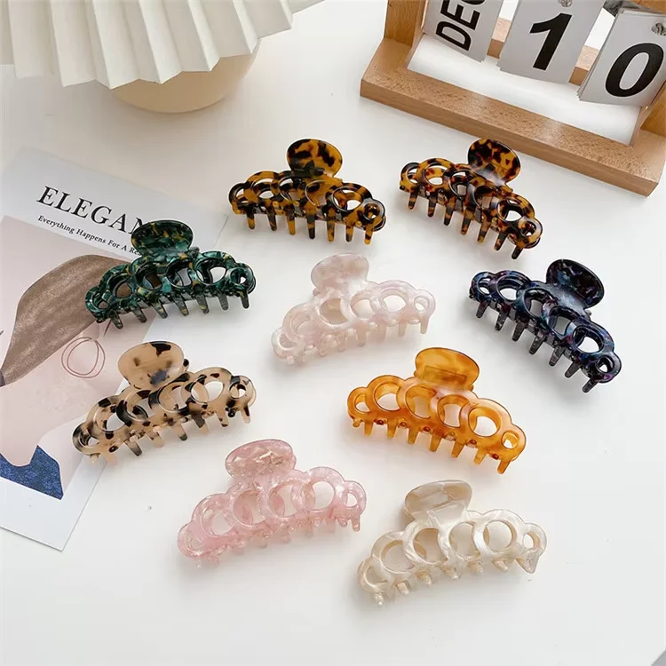 SP New Arrived Korean Jumbo Resin Clamp Accessories Cellulose Tortoise Shell Acetate Large Hair Claw Clip