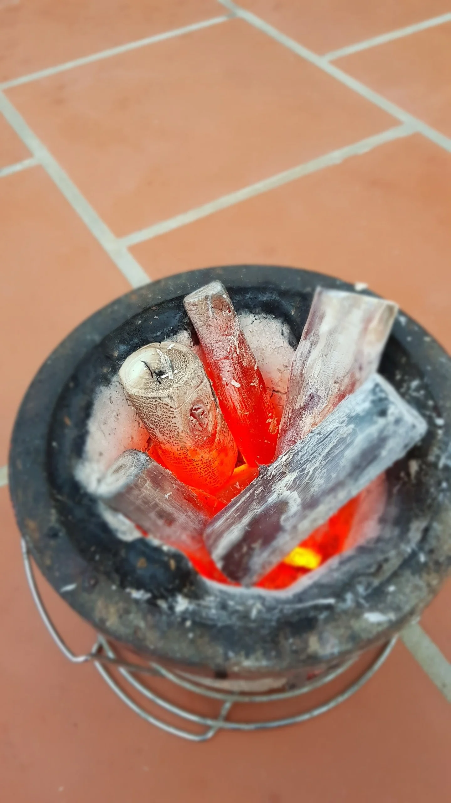 WHITE CHARCOAL Hard Wood Barbecue (BBQ) Silver White Minh & Nao 4-6 Hours Odourless Smokless 95% Min MN_EC01 Carton Stick 8500