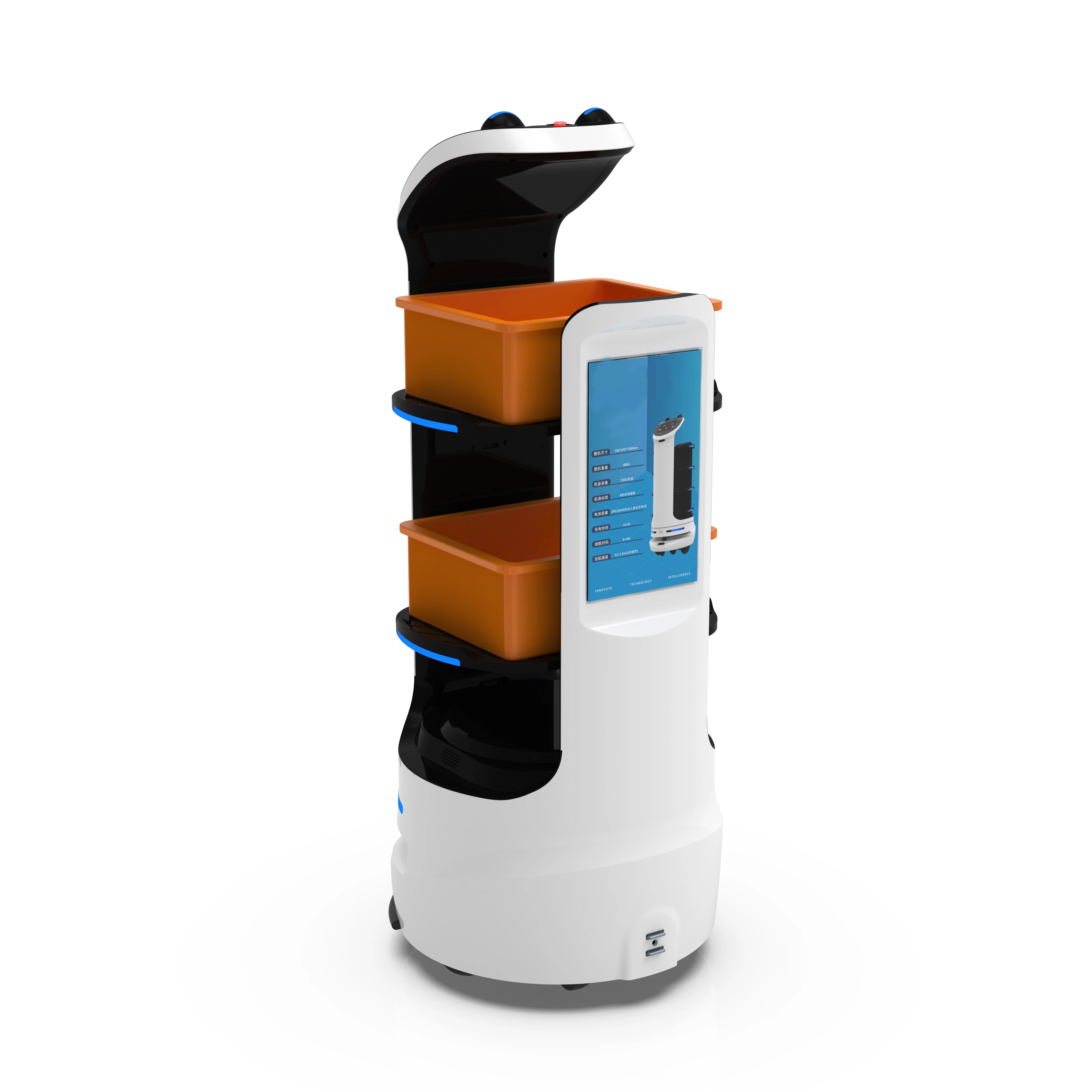 D2 iTR Smart Commercial Reception Robot Efficient Delivery with Obstacle Avoidance and Smart Navigation