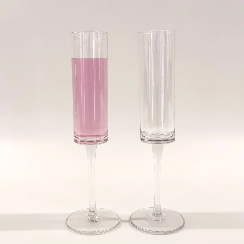 6oz Polycarbonate Champagne Glasses Tall Stem PC Tulip Glass 170ml Plastic Champagne Glass