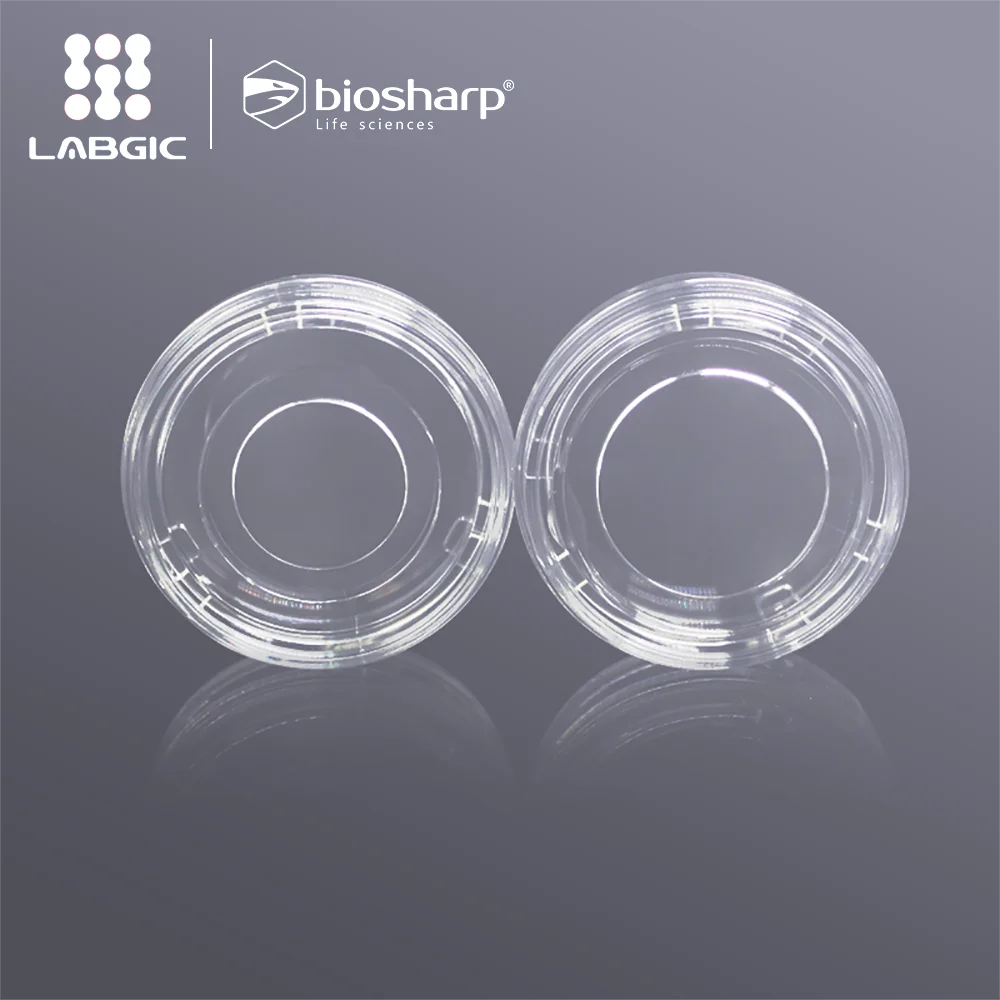 Горячая Распродажа, Конфокальная тарелка, 35 мм, стеклянное дно размером 15 мм, прозрачная, стерильная, индивидуальная упаковка для лабораторного использования