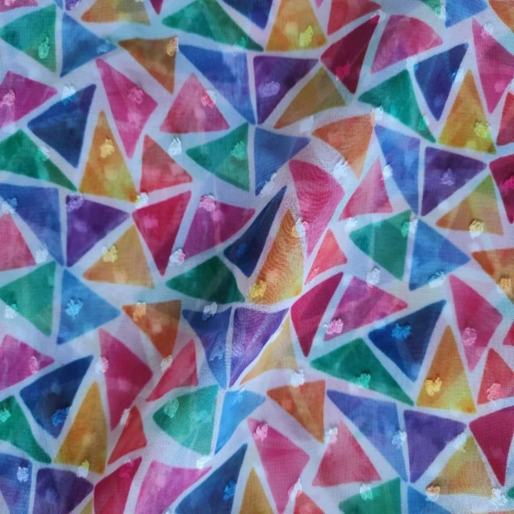 Высокое качество мульти-шток цвета трансфер из шифона срезанные цветы ткани для платья