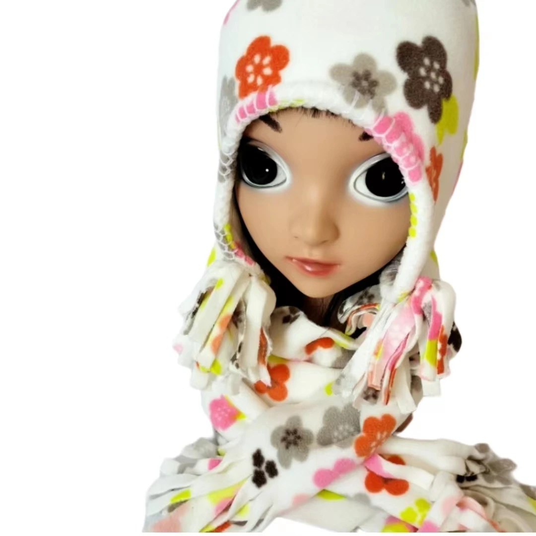 high quality Manufacturer retail polar fleece Gloves and scarves set of three for ladies