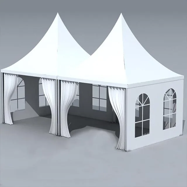 6x6m Pagoda Tent Outdoor White Wedding Gazebo Tent for Sale Tienda De Campana