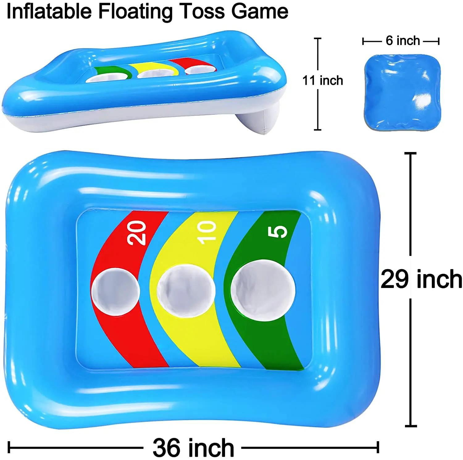 
Pool Toys Bean Bag Toss Games Inflatable Floating Board Set Toss Toys for Kids 