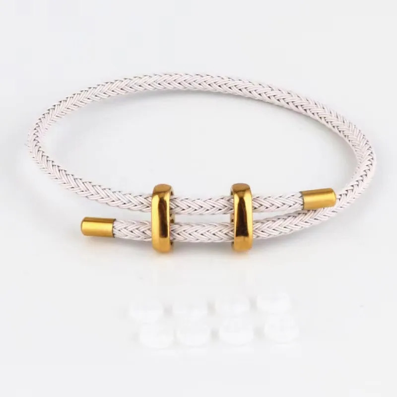 Adjustable Wire Rope Bracelet Number 8 Buckle Bracelet Golden Lucky DIY Bracelet