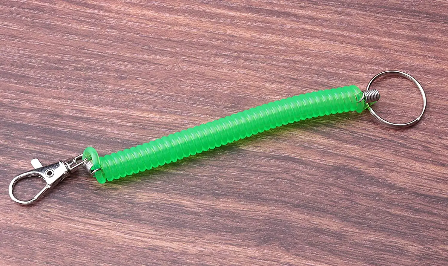 Spiral Retractable Spring Coil Keychain Theftproof Anti-lost Stretch Cord Safety Key Ring with Metal Lobster Clasp for Keys