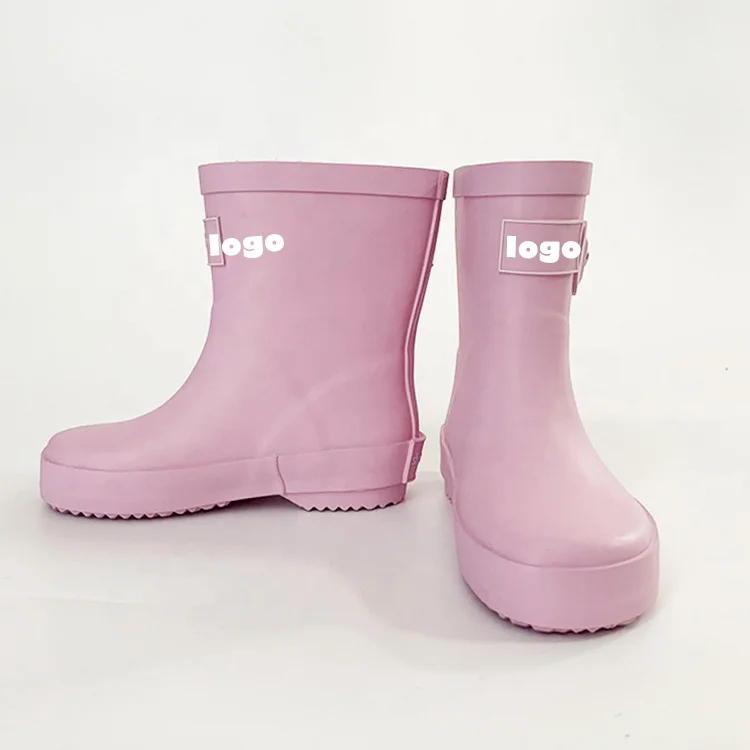 Fast Delivery High Quality rain boots Cheap Pure colour Comfortable Children Rubber Rain Boots For Kids wellies Durable soft