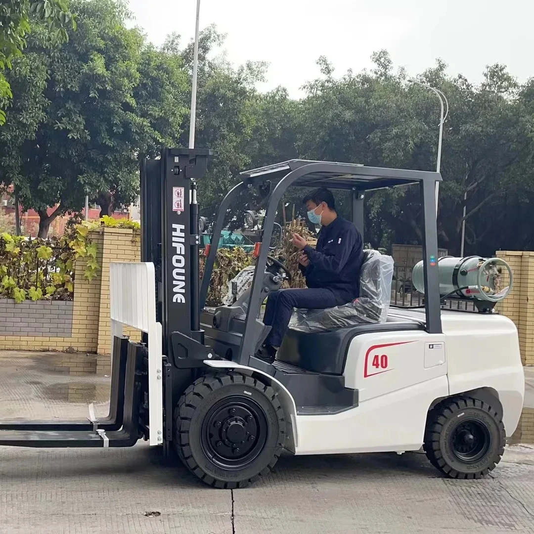 4ton container stone loading unloading heavy 3m lifting LPG Propane forklift