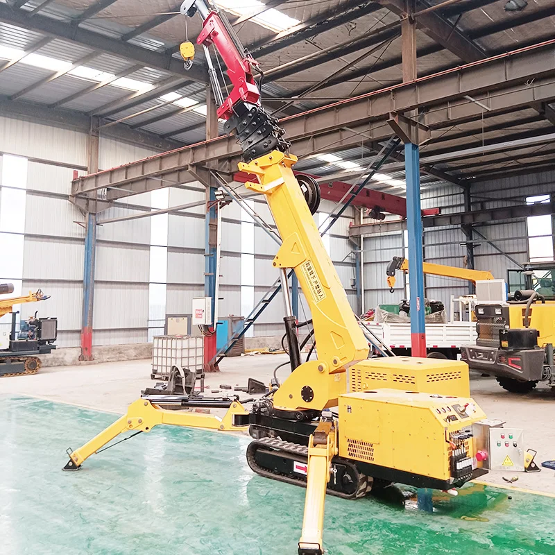 900kg Lift Crane with Hook Telescopic Boom Bob-lift Powered Foldable Spider