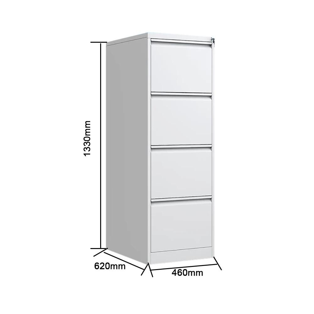 Elegant Design Compace File cabinet office 4 drawers storage metal drawer with invisible pulls