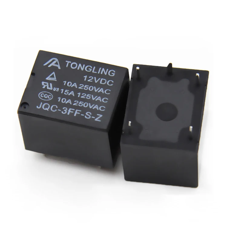 Tongling Manufacture JQC-3FF-S-Z 10A 12V 5 Pin Electric Relay For PCB