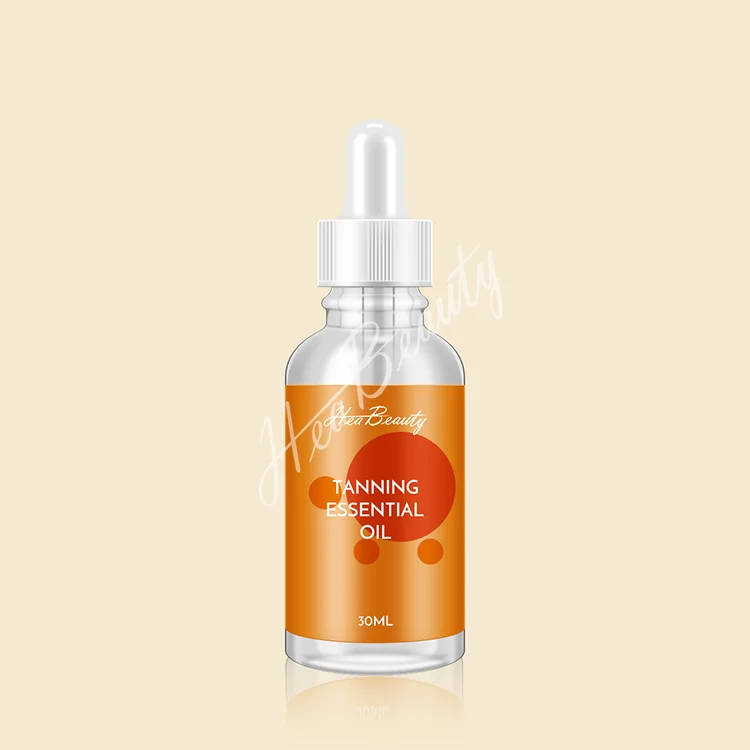 Heabeauty Low Moq Face Eye Area Anti Aging Vitamin c Fake Tanning Peptide Drops Serum Sun Tanning Oil with Hyaluronic Acid