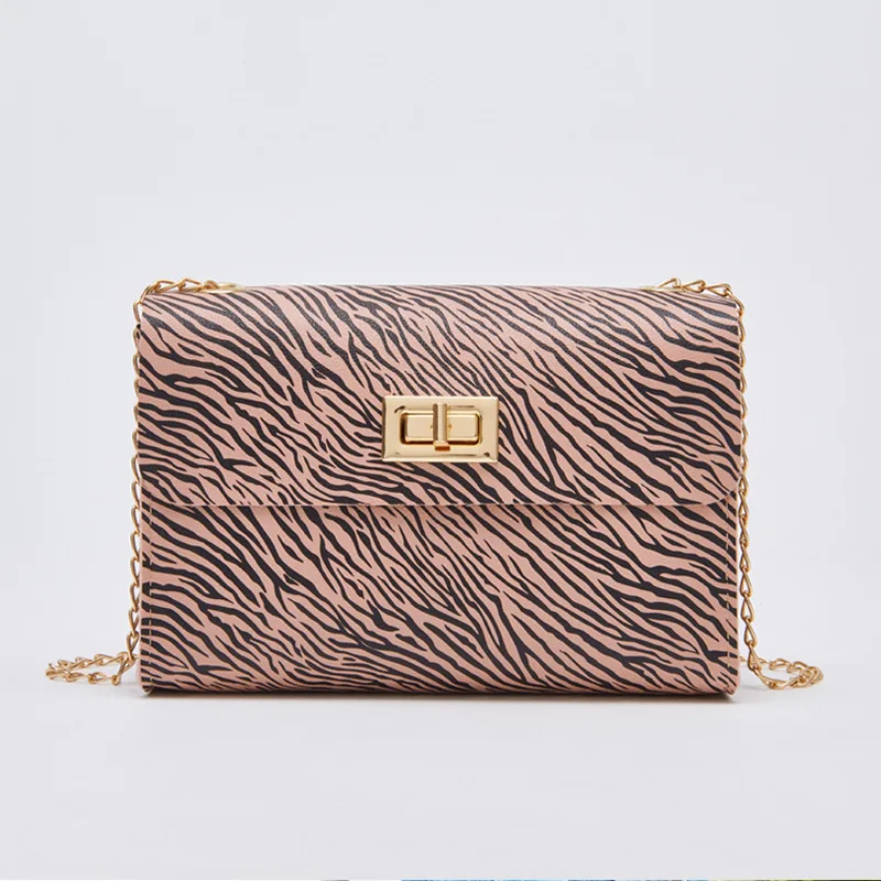 New fashion lock small square handbag shoulder messenger simple chain pattern women crossbodyl bag