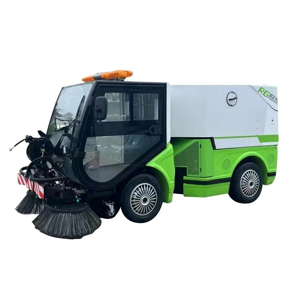 Hot Sale Electric Ride On Industrial Scrubber Four Wheel Steering Road Sweeper Cleaning Machine Road Sweeper