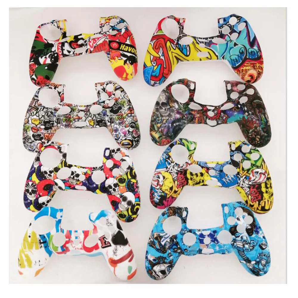 Soft Silicone Rubber Skin Case For PS4 Gamepad Protective Cover For PS4 Pro Slim Controller Camo Style