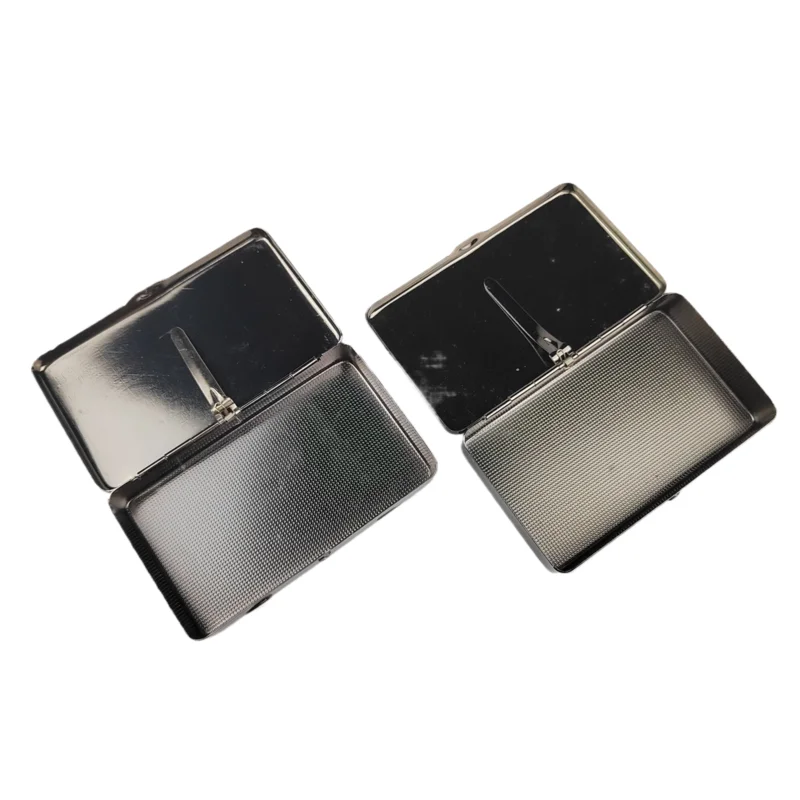 Portable Metal Cigarette Case 20pcs Gun Black Custom Design Pocket Cigarette Case