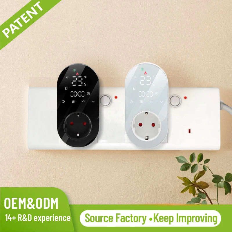 2022 Tuya WiFi LCD /LED  Screen touch  Room Thermostat 16A Plug-in thermostat