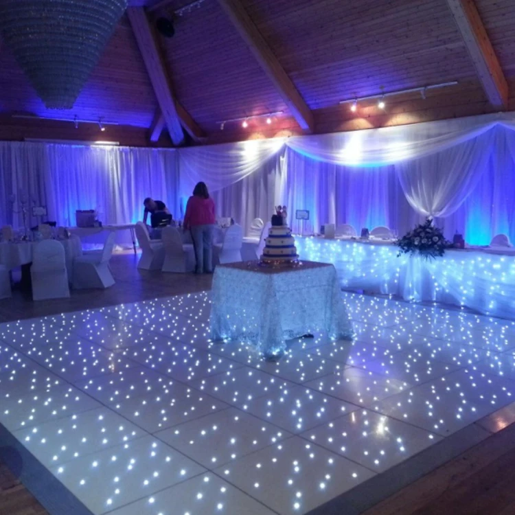 starlit used  led white light dance floor  for  wedding wireless portable  star dancefloor