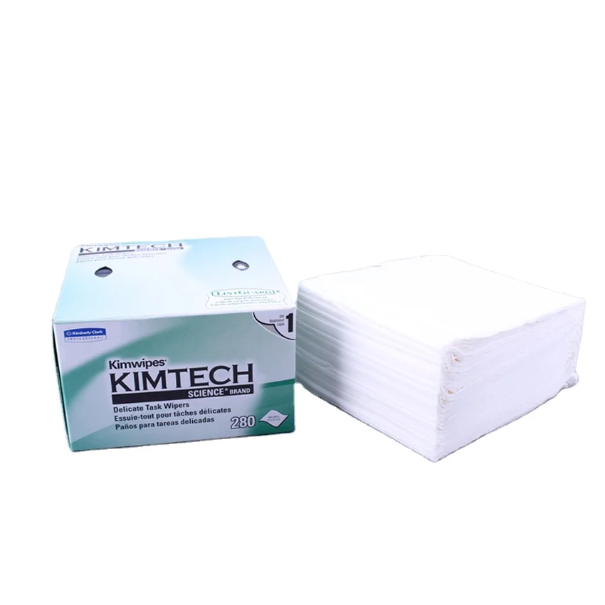100 % Woodpulp Cleaning Paper Dustproof Kimtech Wipes Fiber Optical Tissue Paper