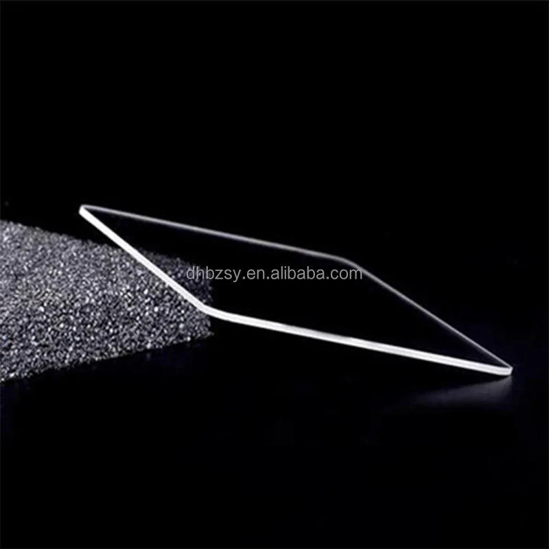 Quartz glass sheet 35 * 10 * 1 / 2mm JGS1 high temperature resistant fine polished high permeability quartz coated substrate