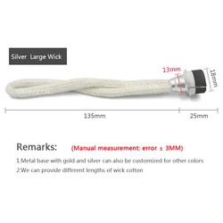 Large Lampe Berge Ignition Wick Burner Silver