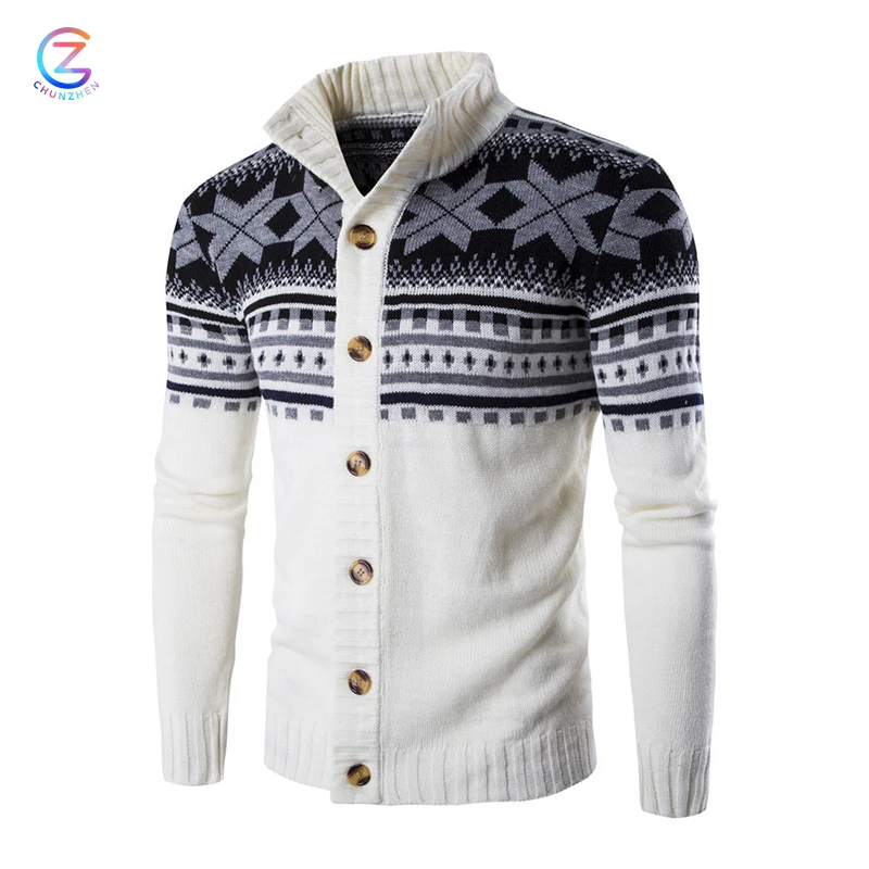Winter dknee length  zipper ribbed knitted cardigan gray wool oversized men cardigan sweater