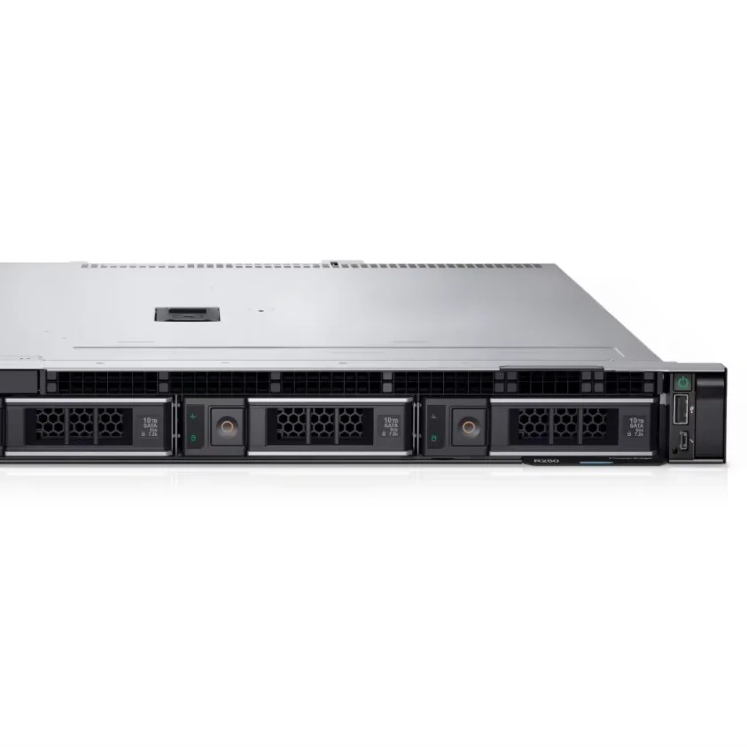 New original  dells r250 Intel Xeon E-2336 2.9GHz 16GB 3200MT/s ECC memory 800w 1U rack server