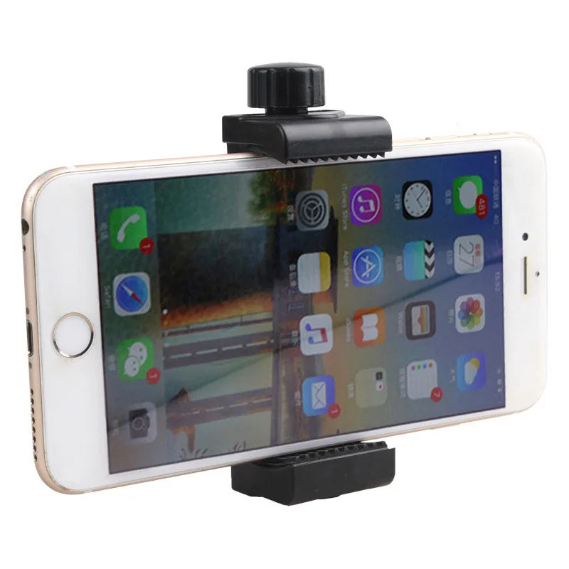 Phone Holder for Tripod Cell Phone Tripod Mount Adapter Clip for iPhone 11