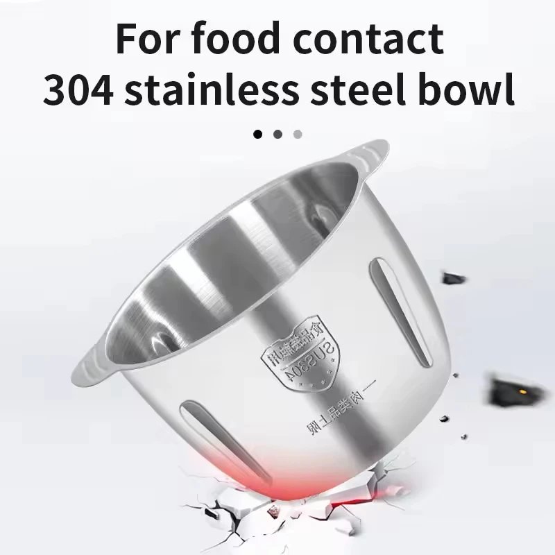 Hot Sale OEM Multifunctional Kitchen Food Grinders Meat Chopper Small 2L 3L Electric Stainless Steel Meat Grinder For Home