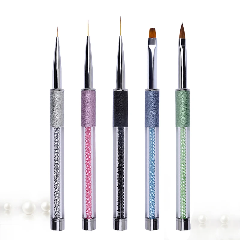 
1 шт. кисть для УФ-геля для рисования ногтей ручка с шармами жемчужинами бусинами дизайн ручки лайнер для ногтей плоские скульптурные кисти 