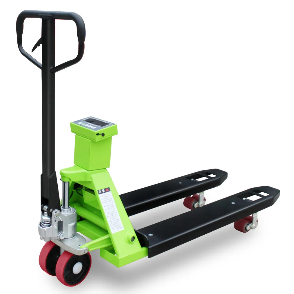 Hener 2000KG Hand Pallet Truck Electric Forklift Weighing Scale Pallet Jack Scale