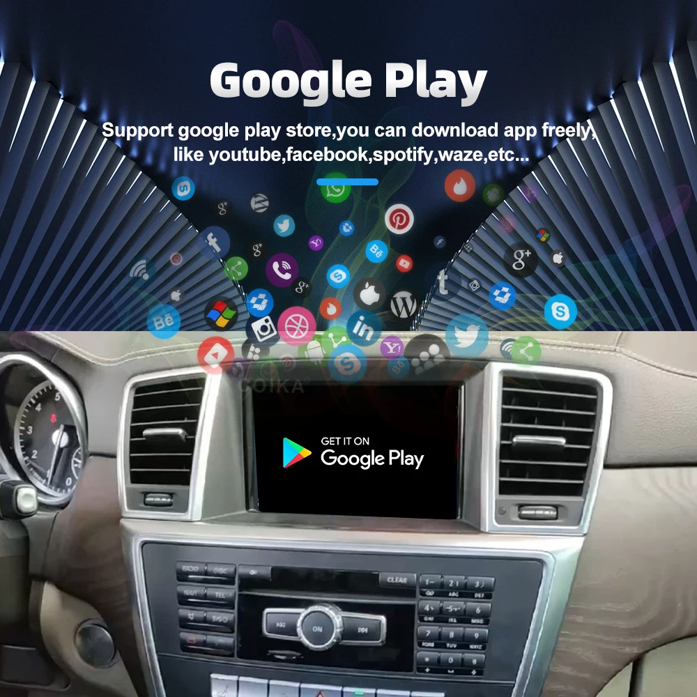 COIKA Android System Car Radio Player For Mercedes ML GL W166 X166 2013-2015 IPS Touch Auto GPS Navigation