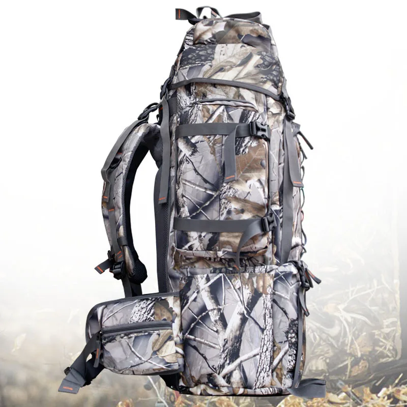 Mountaineering Bag 80L Backpack Outdoor Bionic Camouflage Backpack Hiking Bag Wholesale