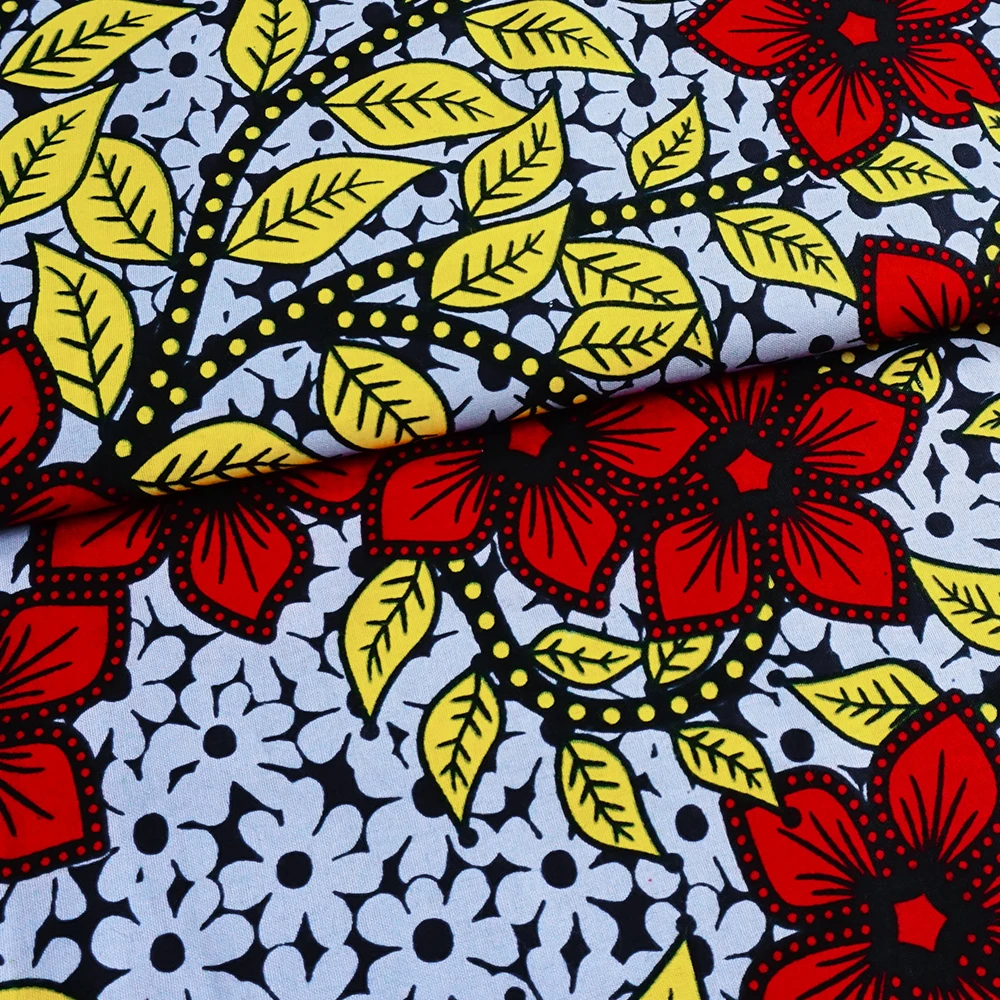 100% Cotton Soft Batik Guaranteed Vertiable Original African Real Wax Fabric Ankara Wax Prints Fabric