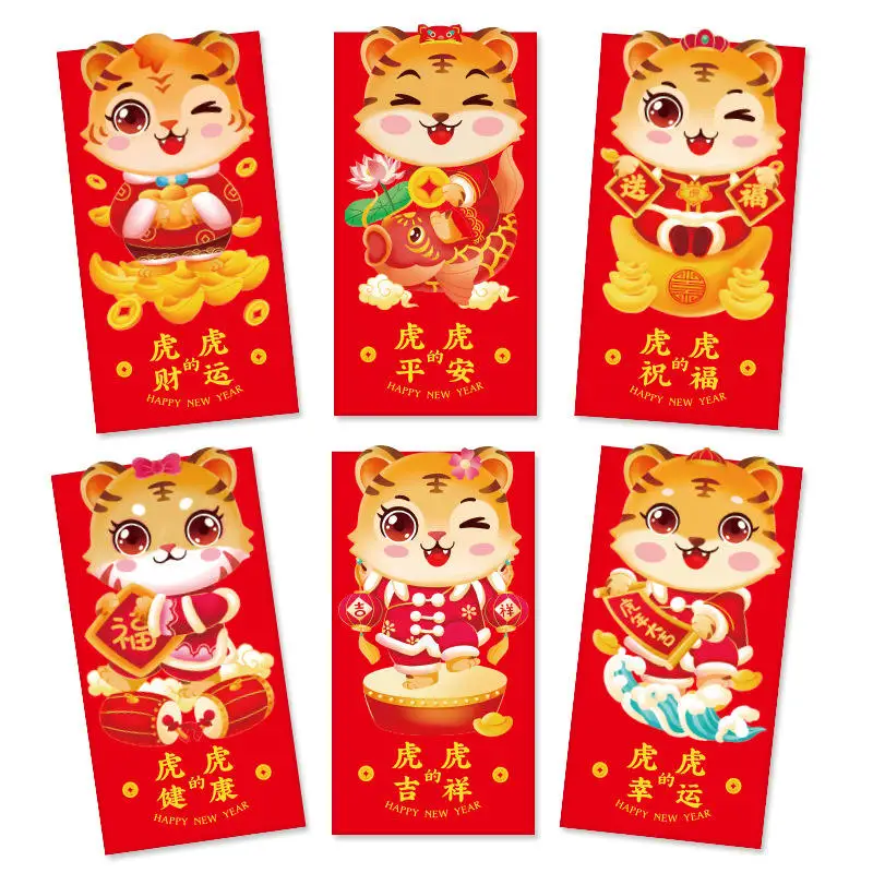 Chinese New Year Money Envelope Hongbao Red Packet Lucky Money Bag New Year Red Envelope