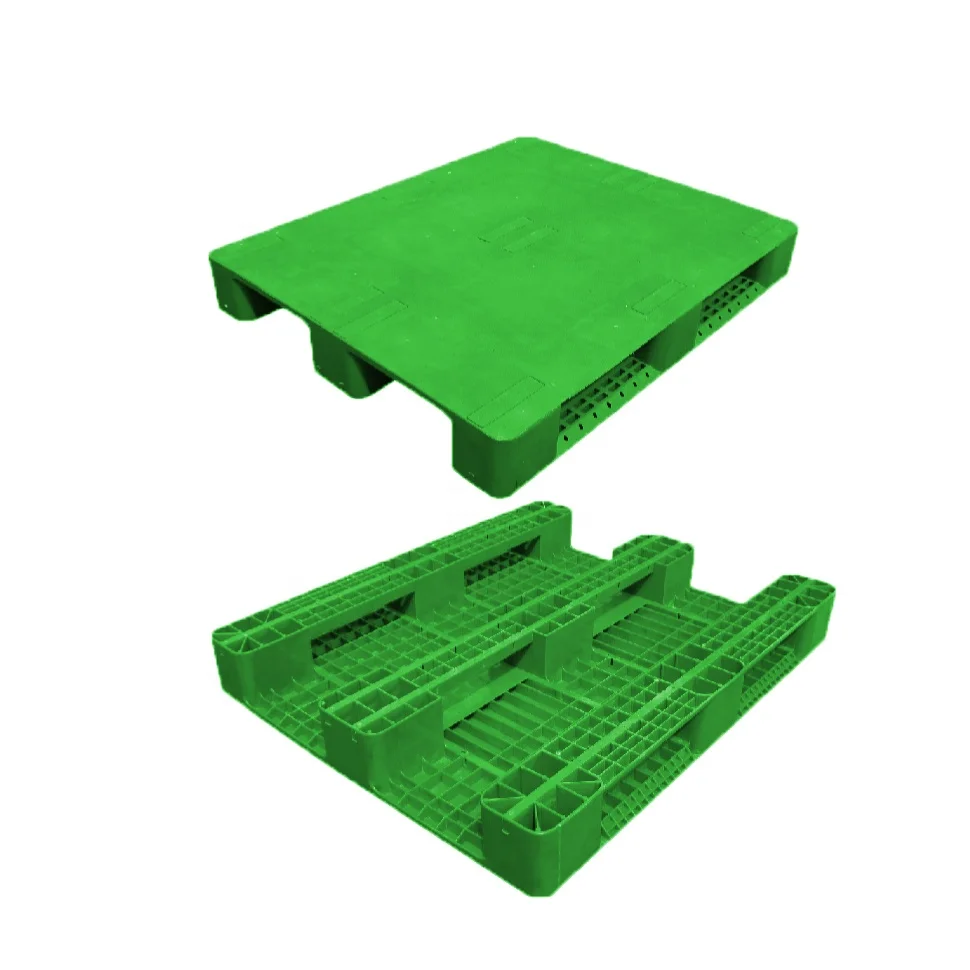 Longshenghe 3 runners Durable stacking and racking flat top plastic pallet
