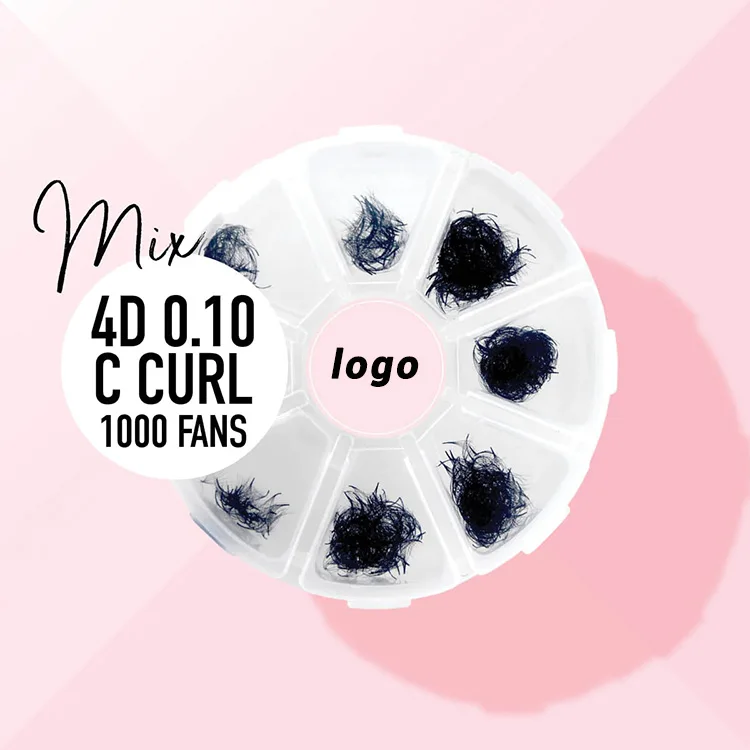 Loose Pre Made Fans Eyelash Extension Korea 300-500 1000 0.05 0.07 0.10 Premade Volume Fans Loose Premade Volume Fans Lashes