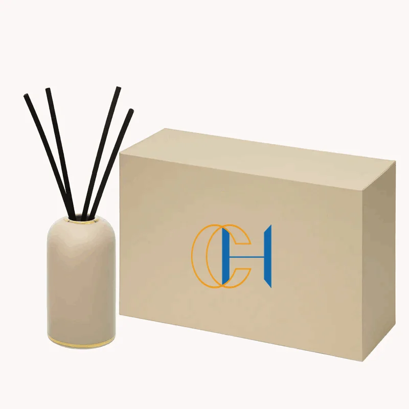 C&H Customized Luxury Ceramic Reed Diffuser Set Reed Oil Fragrance Liquid Nature Scents Fire Free Essential Oils
